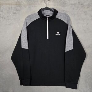 FootJoy FJ‎ Ribbed 1/4 Zip Golf Sweatshirt Mens Large Black Gray Rarity Bay TN